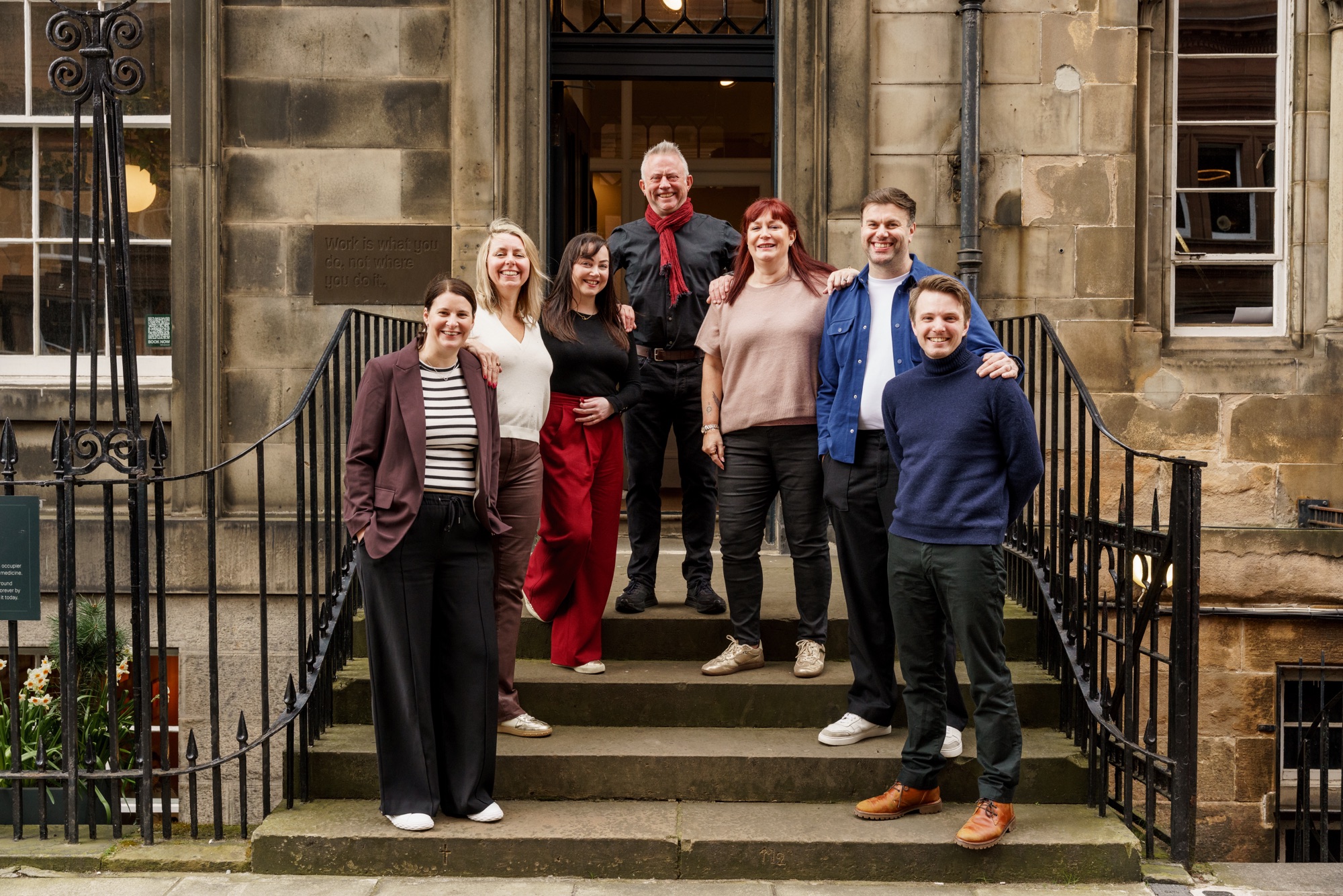 The Shift team on the steps